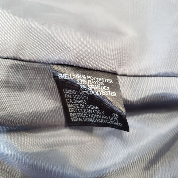 Tahari Gray Petite Womens Zipper Jacket Blazer 12 Office Minimalist Professional - Picture 6 of 6